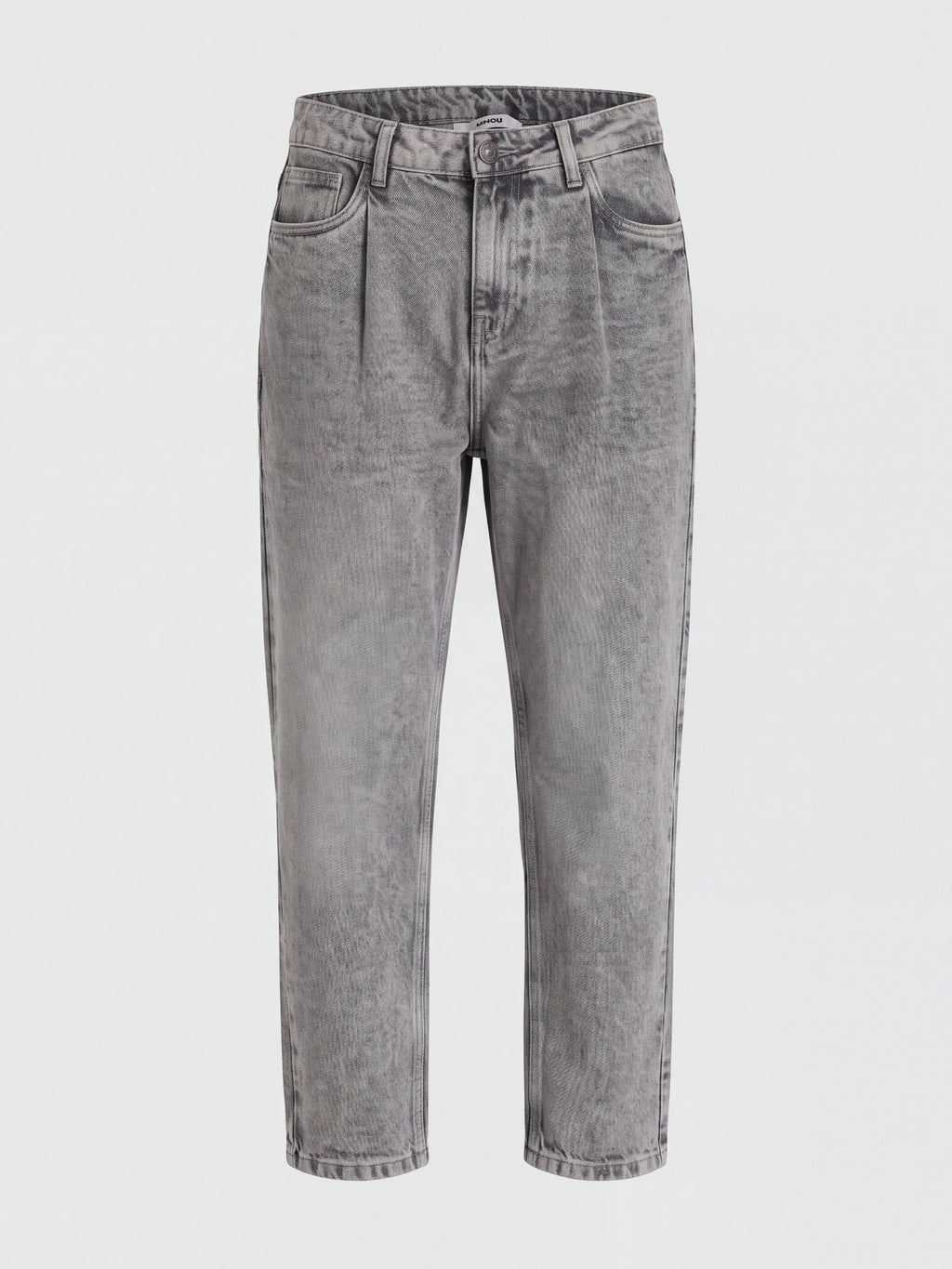 Mens Grey Tapered Fit Solid Jeans - Image 7