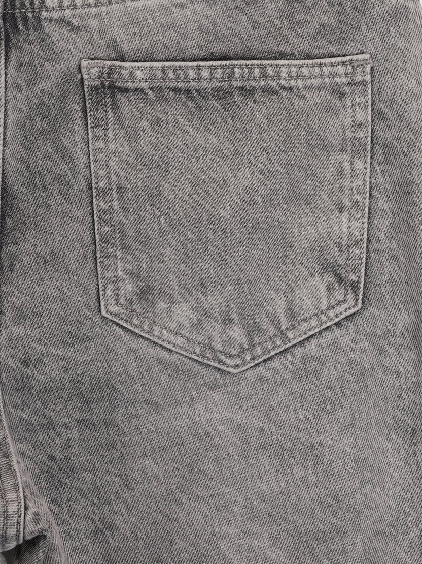 Mens Grey Tapered Fit Solid Jeans - Image 8