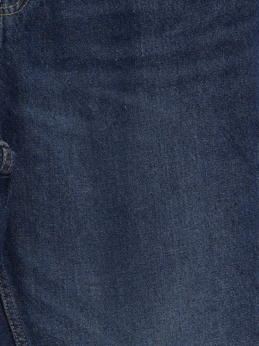 Blue Solid Cotton Denim null Men Regular Fit Jeans - Image 8