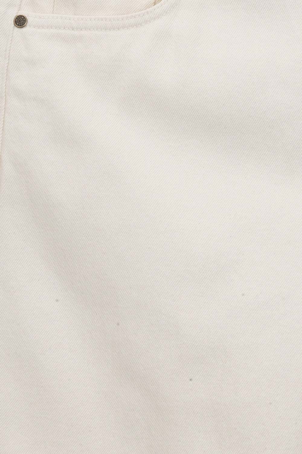 Mens Regular Fit Off White Solid Cotton Jeans - Image 7