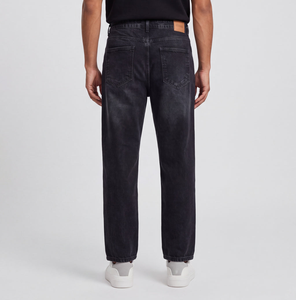 Mens Grey Straight Fit Solid Jeans - Image 5