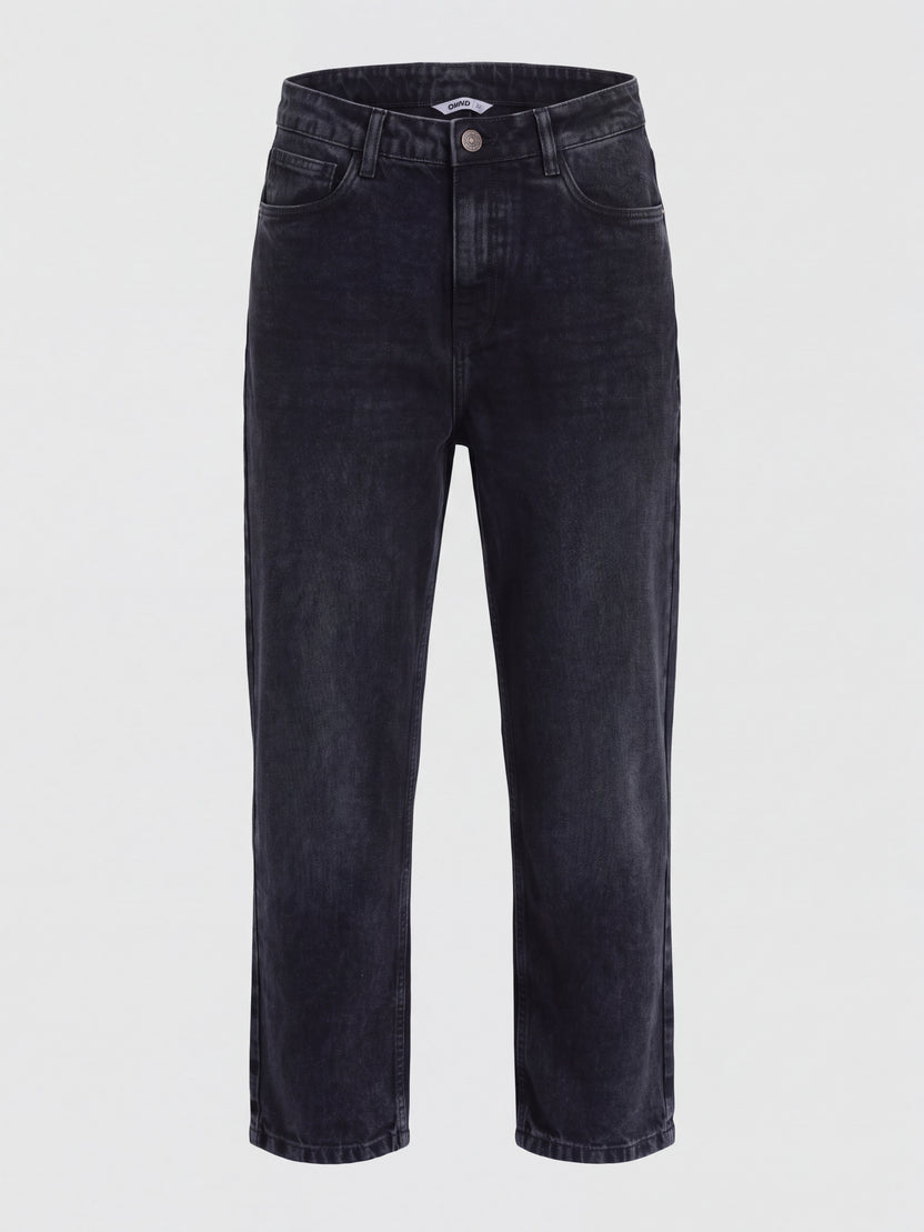 Mens Grey Straight Fit Solid Jeans - Image 7