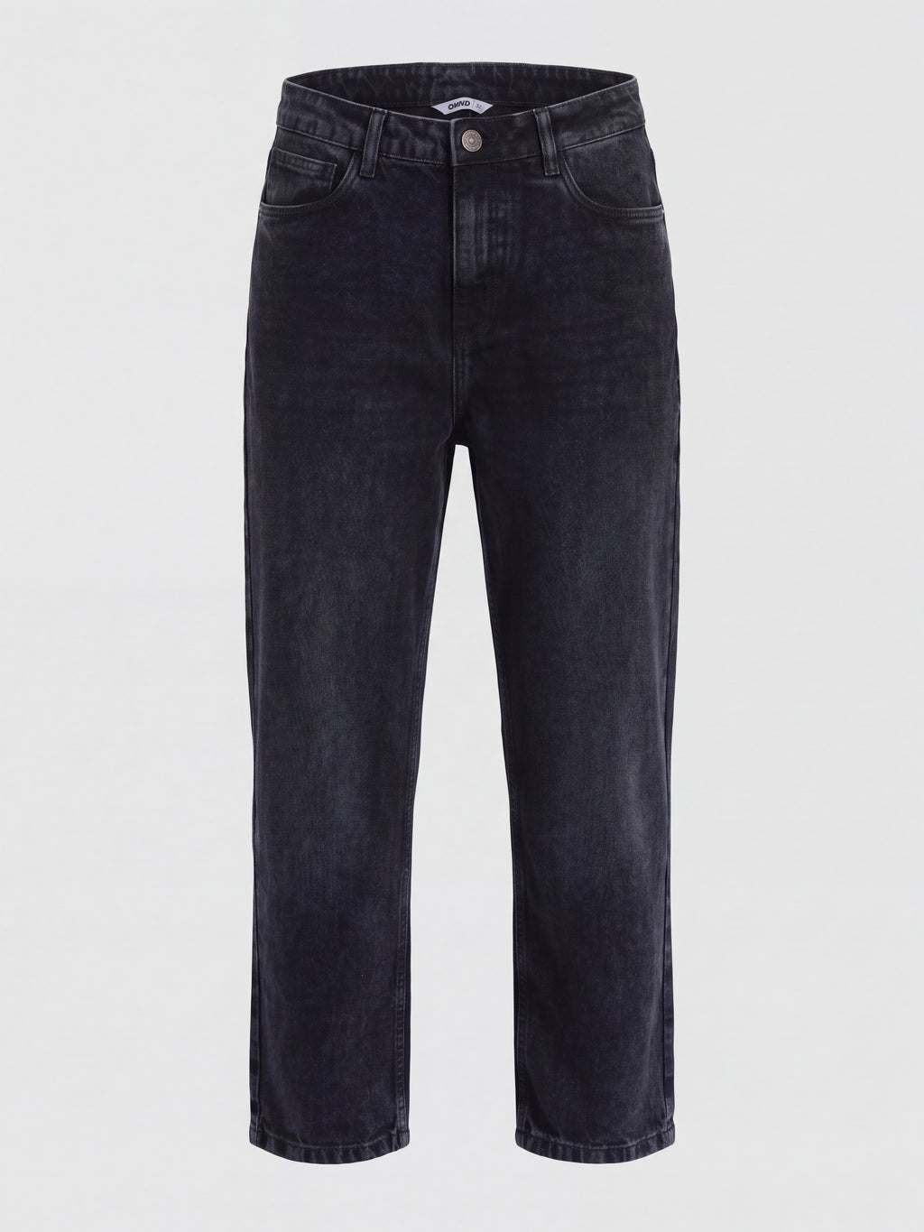 Mens Grey Straight Fit Solid Jeans - Image 7
