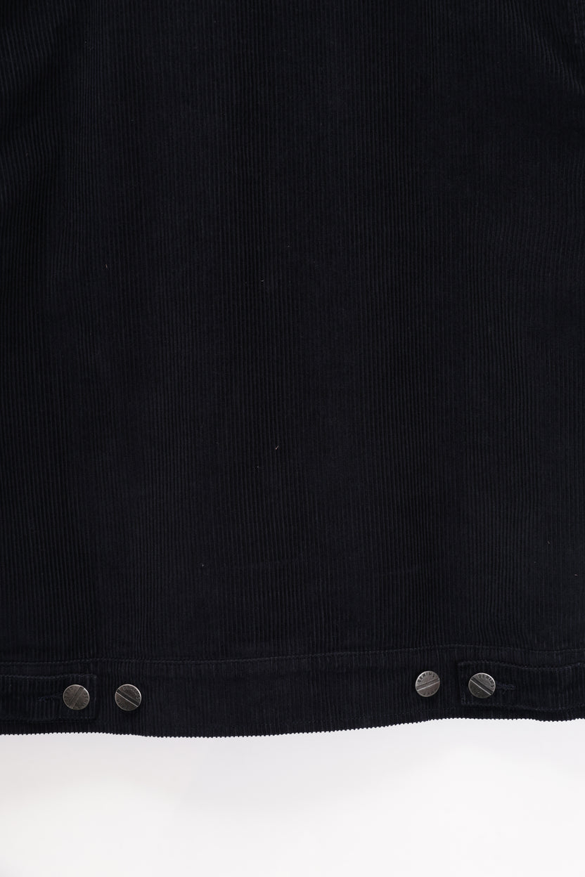 Mens Black Regular Fit Textured Corduroy Jacket - Image 8