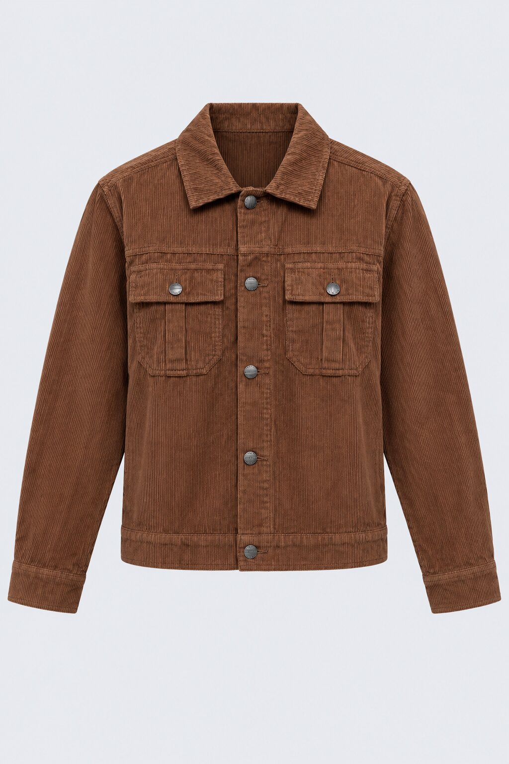Mens Tan Regular Fit Textured Corduroy Jacket - Image 7