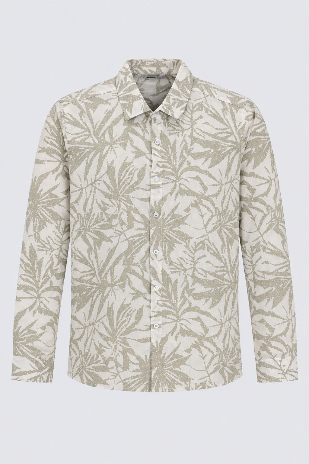 Mens Green Regular Fit Tropical Print Casual Shirt - Image 7