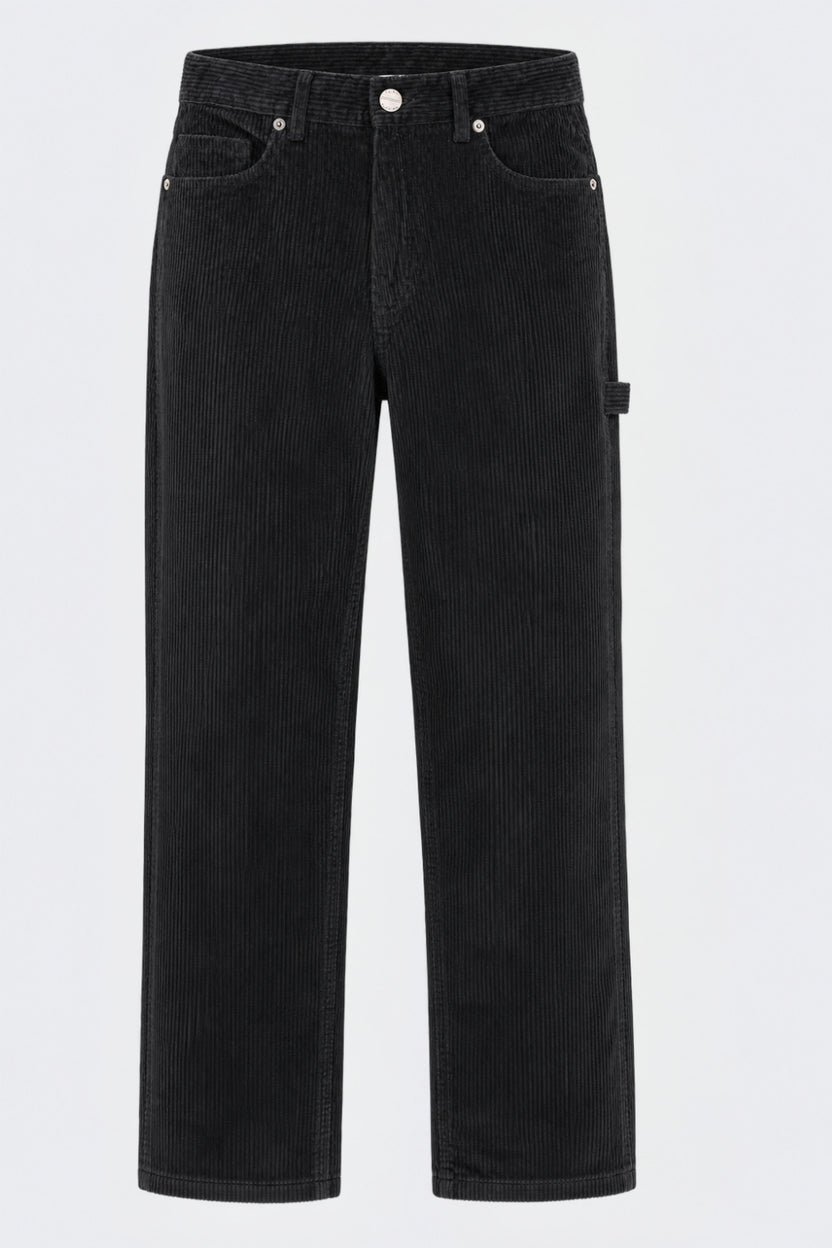 Mens Black Relaxed Fit Corduroy Trouser - Image 7