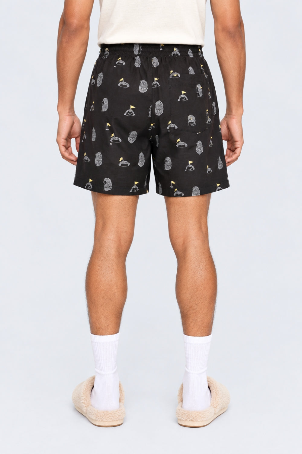Mens Charcoal Regular Fit Printed Boxer - Image 5