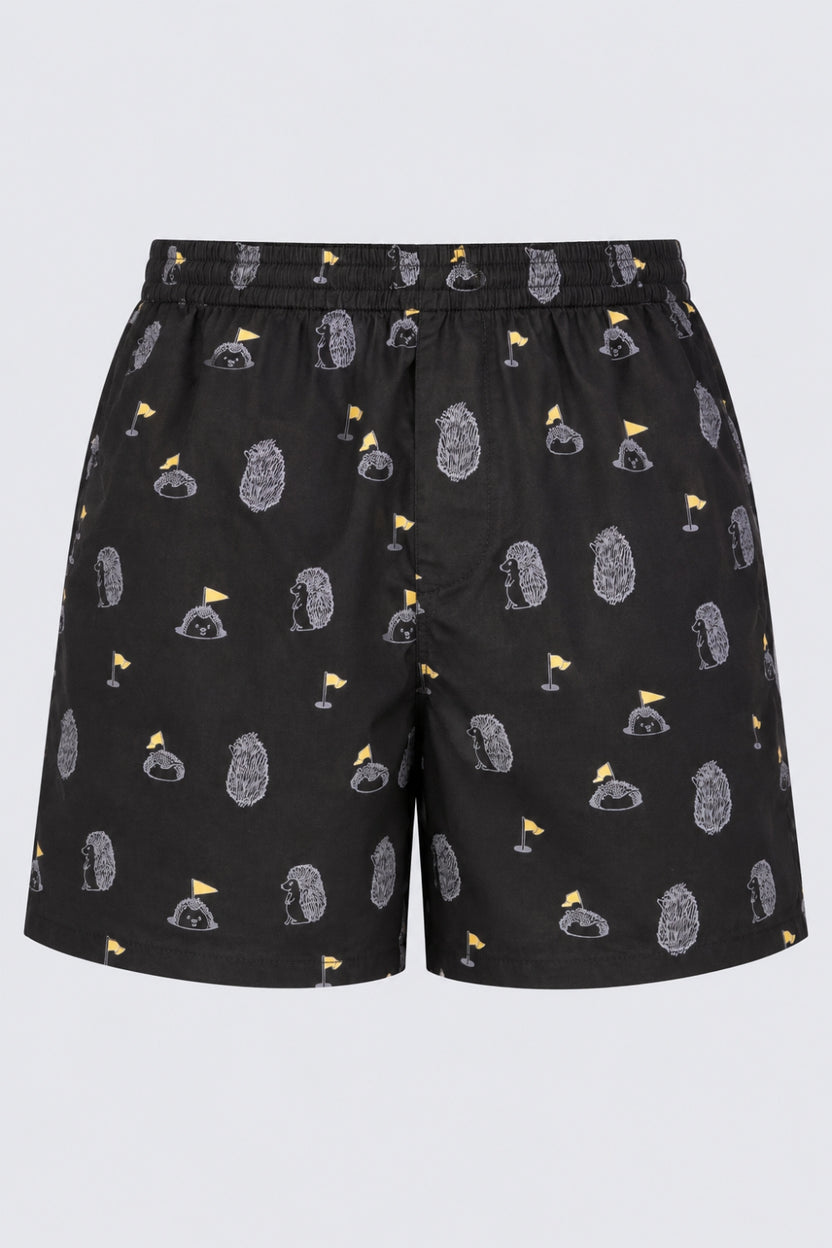 Mens Charcoal Regular Fit Printed Boxer - Image 7