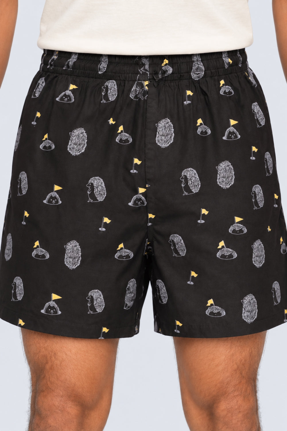 Mens Charcoal Regular Fit Printed Boxer - Image 9