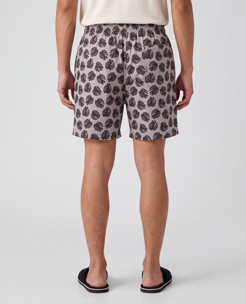 Mens Grey Regular Fit Tropical Print Boxer - Image 5