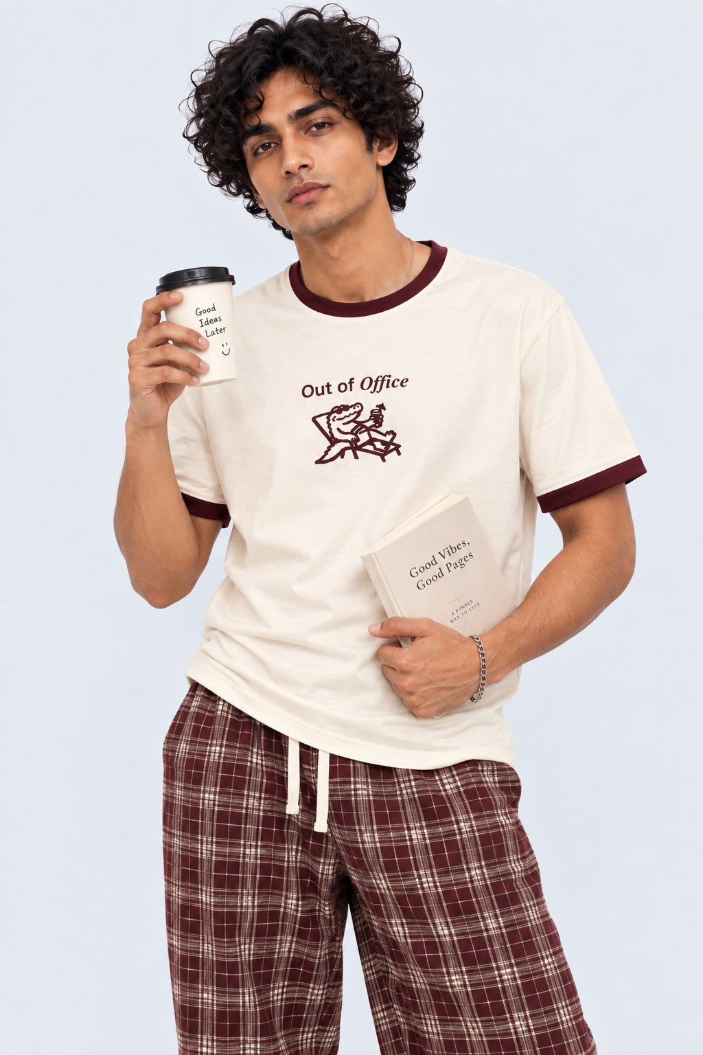 Mens Off Out of Office Graphic Print T-Shirt - Image 1