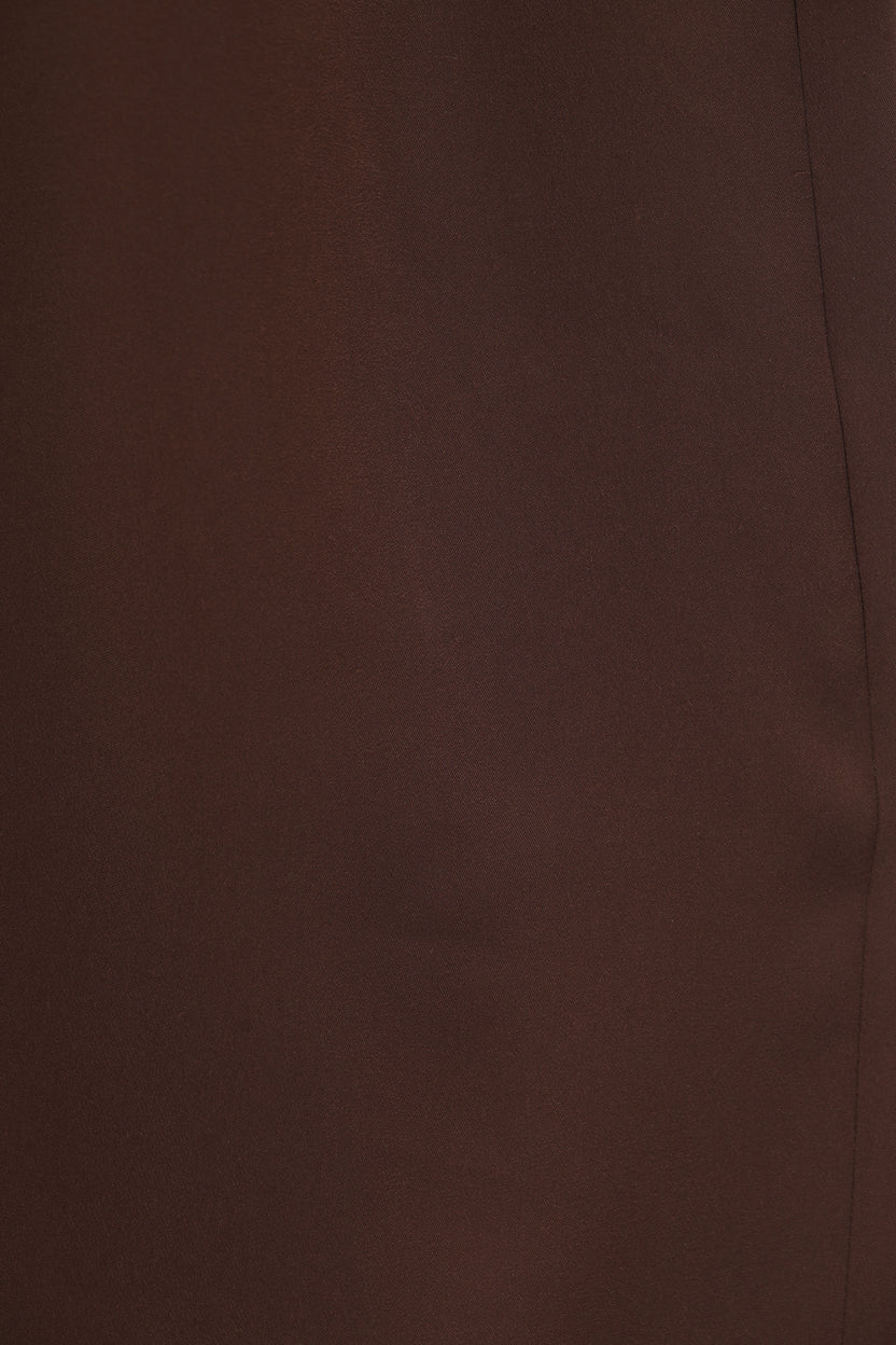 Womens Brown Wide Leg Tie Waist Pant - Image 8