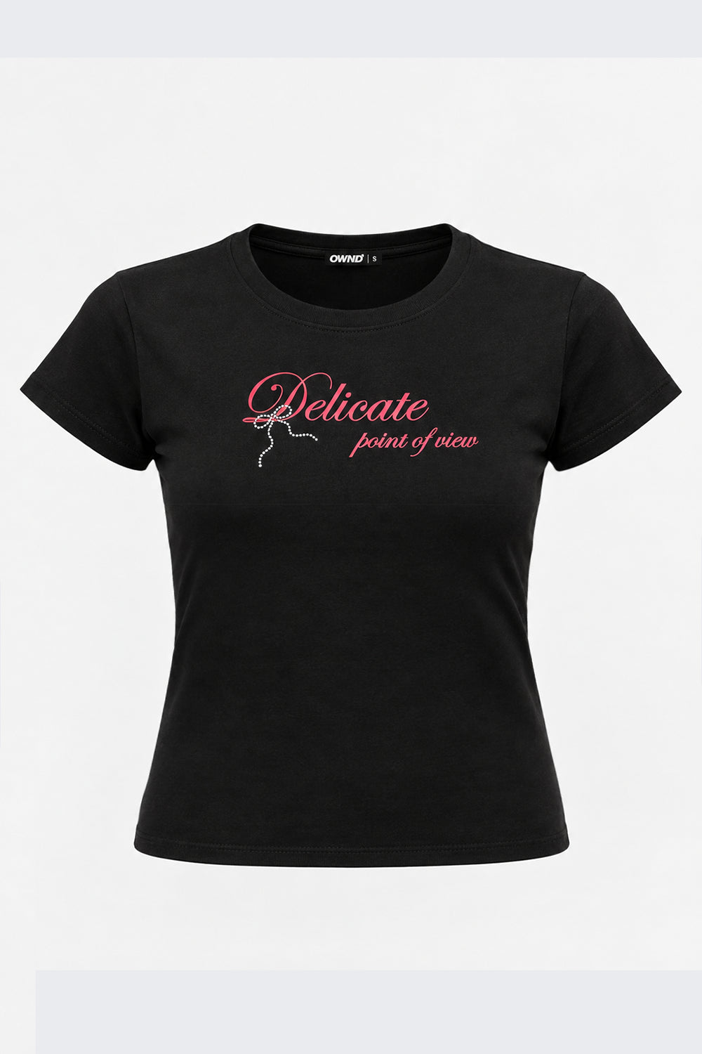 Womens Black Cotton Graphic Print Crop T-Shirt - Image 7