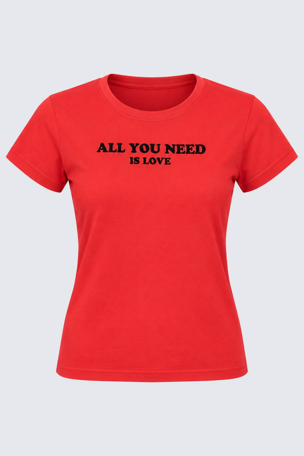 Womens Red Graphic Slogan Print T-Shirt - Image 7
