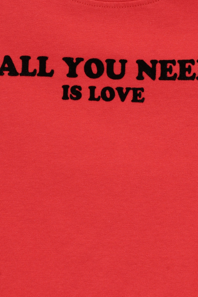 Womens Red Graphic Slogan Print T-Shirt - Image 8