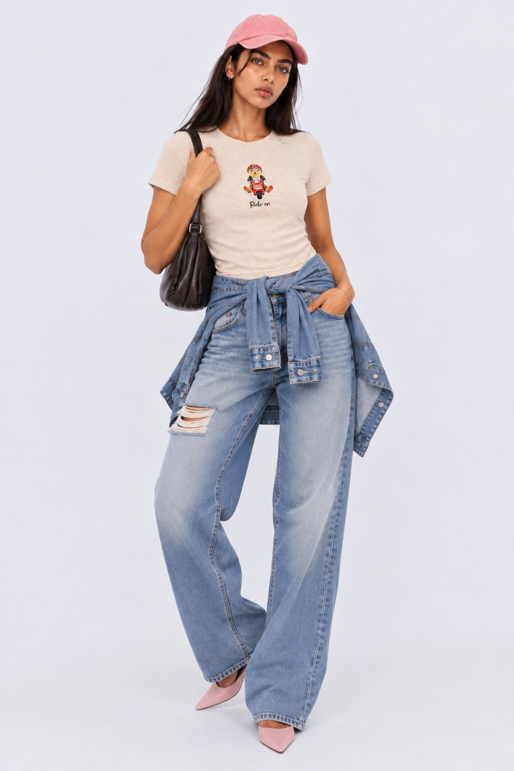 Womens Cream Ride On Graphic Print T-Shirt - Image 6