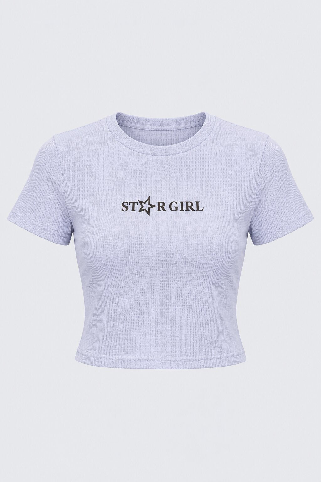Womens Blue Star Girl Graphic Crop Top - Image 7