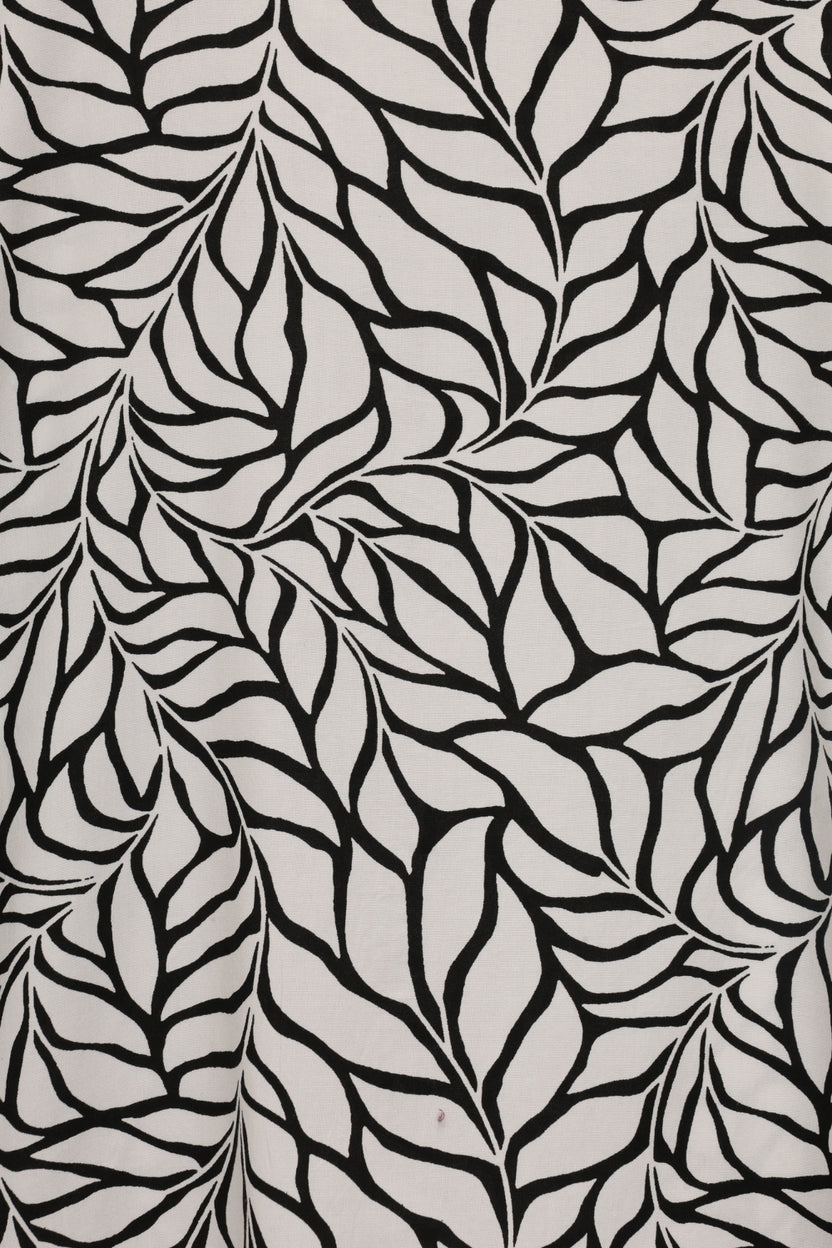 Womens Regular Fit Black Leaf Print Tunic - Image 8