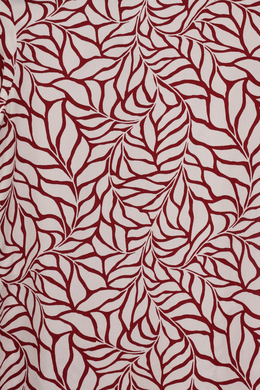 Womens Regular Fit Red Leaf Print Tunic - Image 8