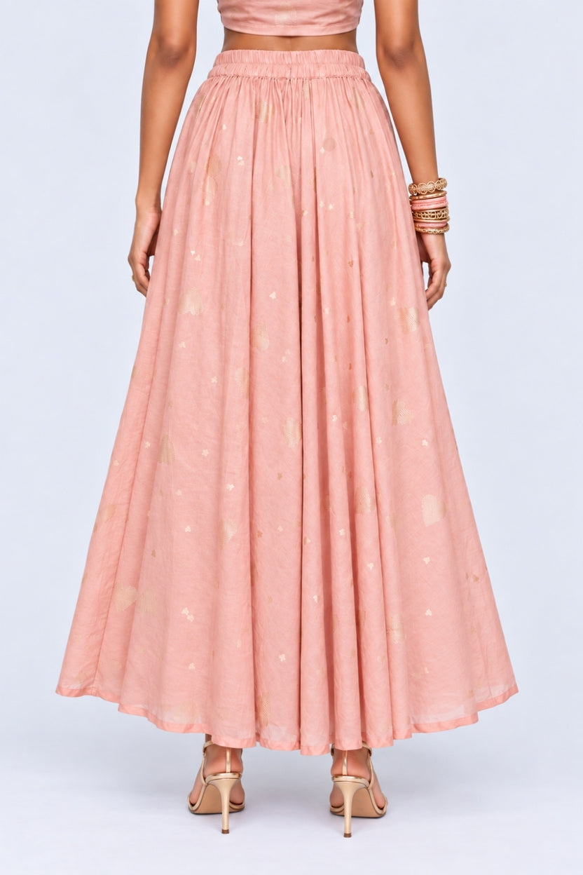 Womens Flared Fit Pink Mid Rise Skirt - Image 5