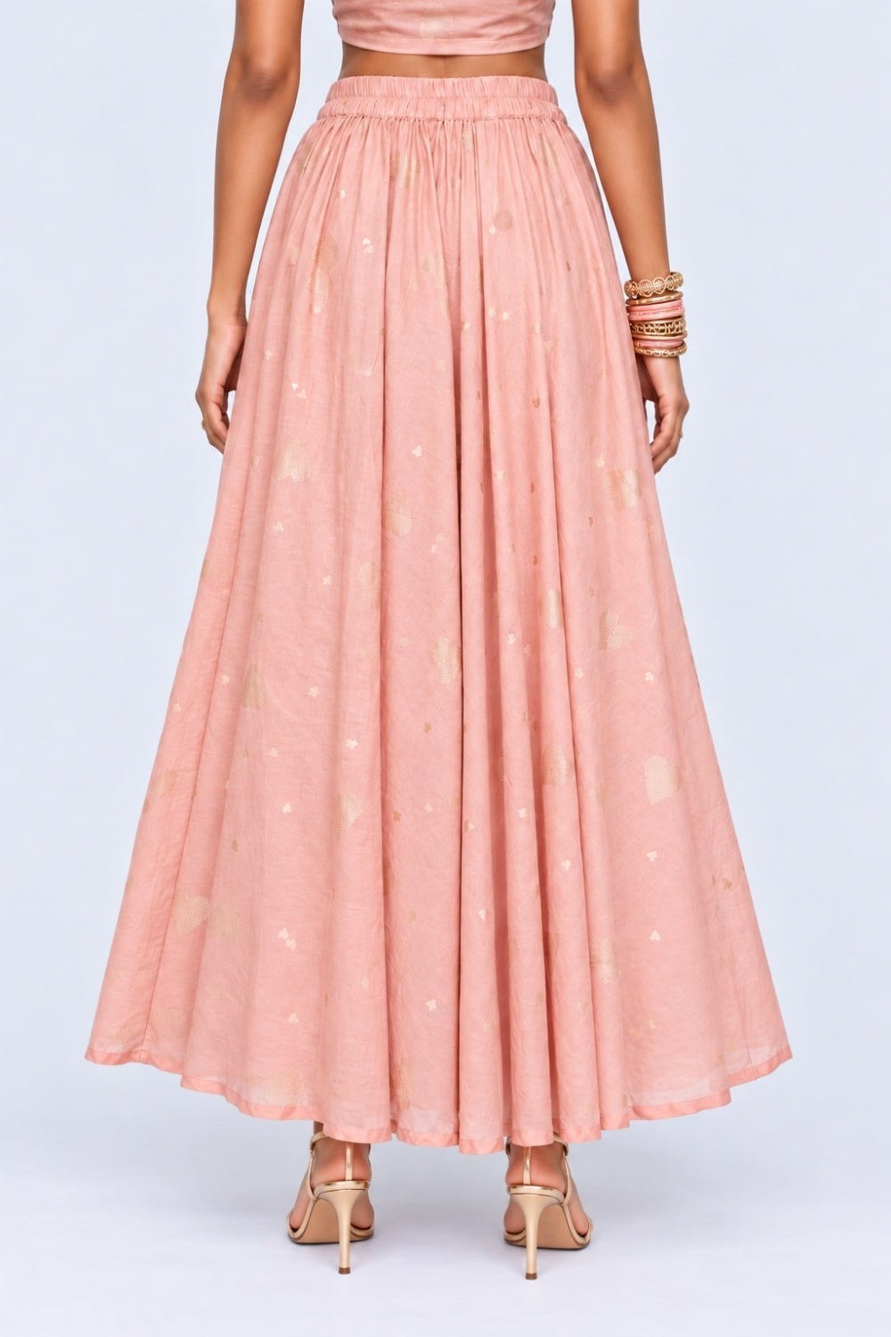 Womens Flared Fit Pink Mid Rise Skirt - Image 5