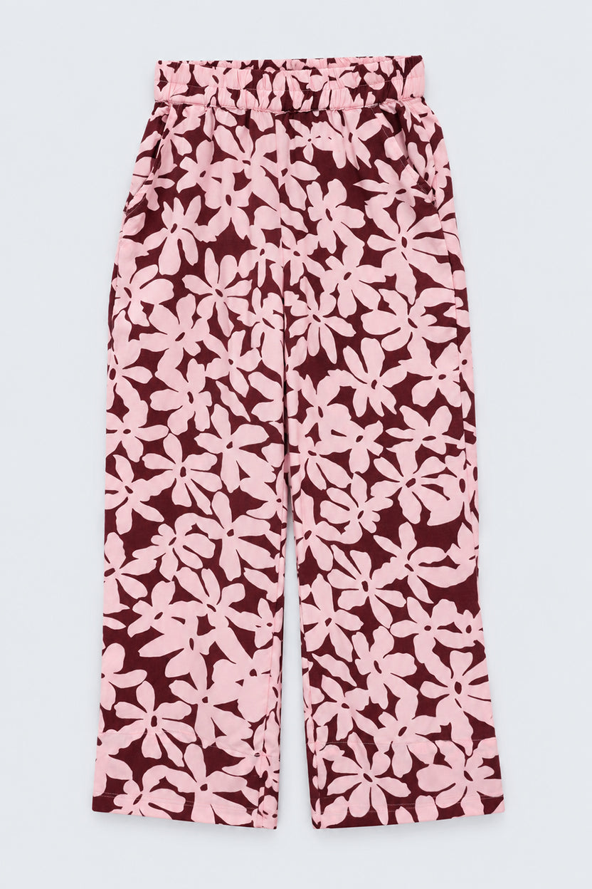 Girls Pink Floral Regular Fit Co-Ord Set - Image 5