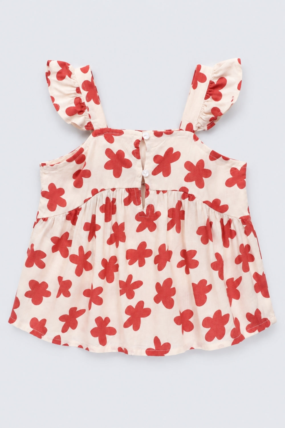Girls Rust Floral Regular Fit Co-Ord Set - Image 3