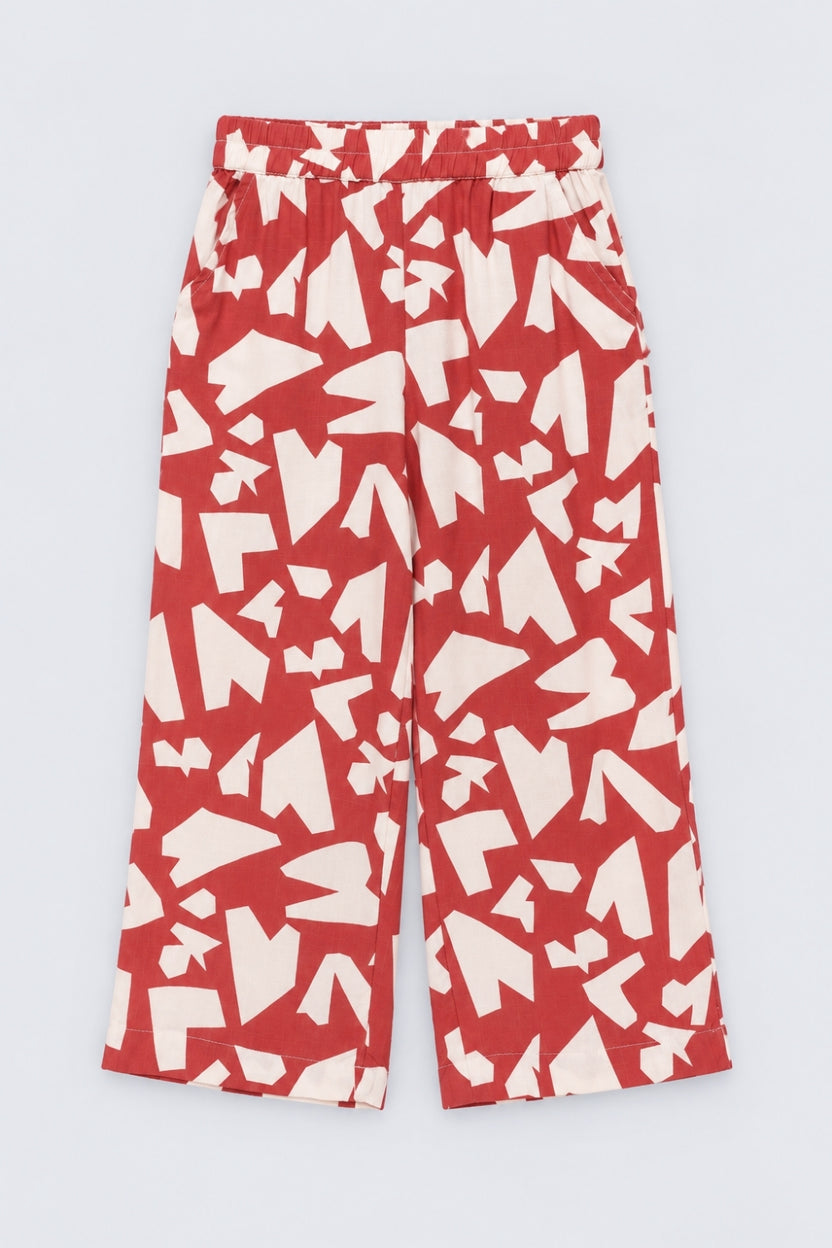 Girls Rust Floral Regular Fit Co-Ord Set - Image 5