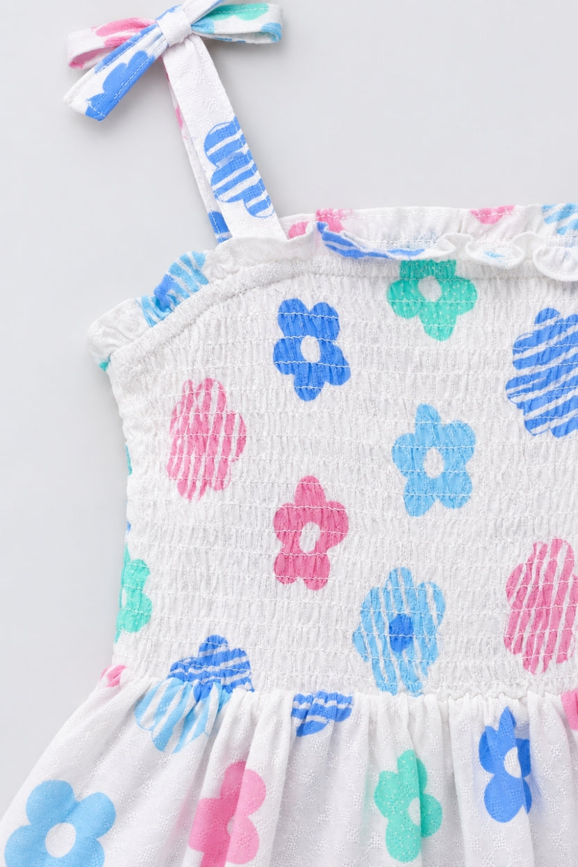 Girls Light Blue Floral Regular Fit Co-Ord Set - Image 7