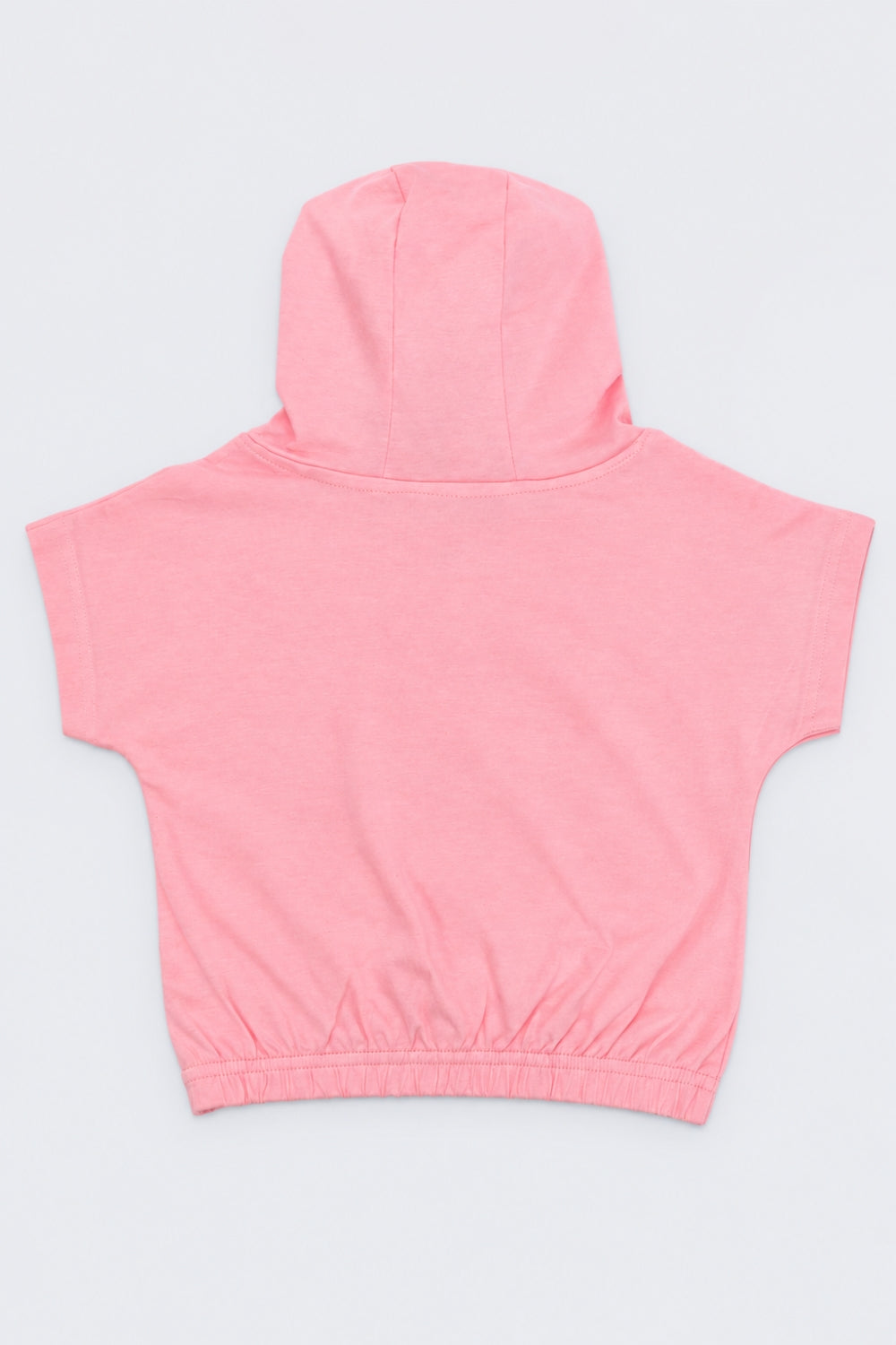 Girls Pink Butterfly Applique Hooded Top - Image 3