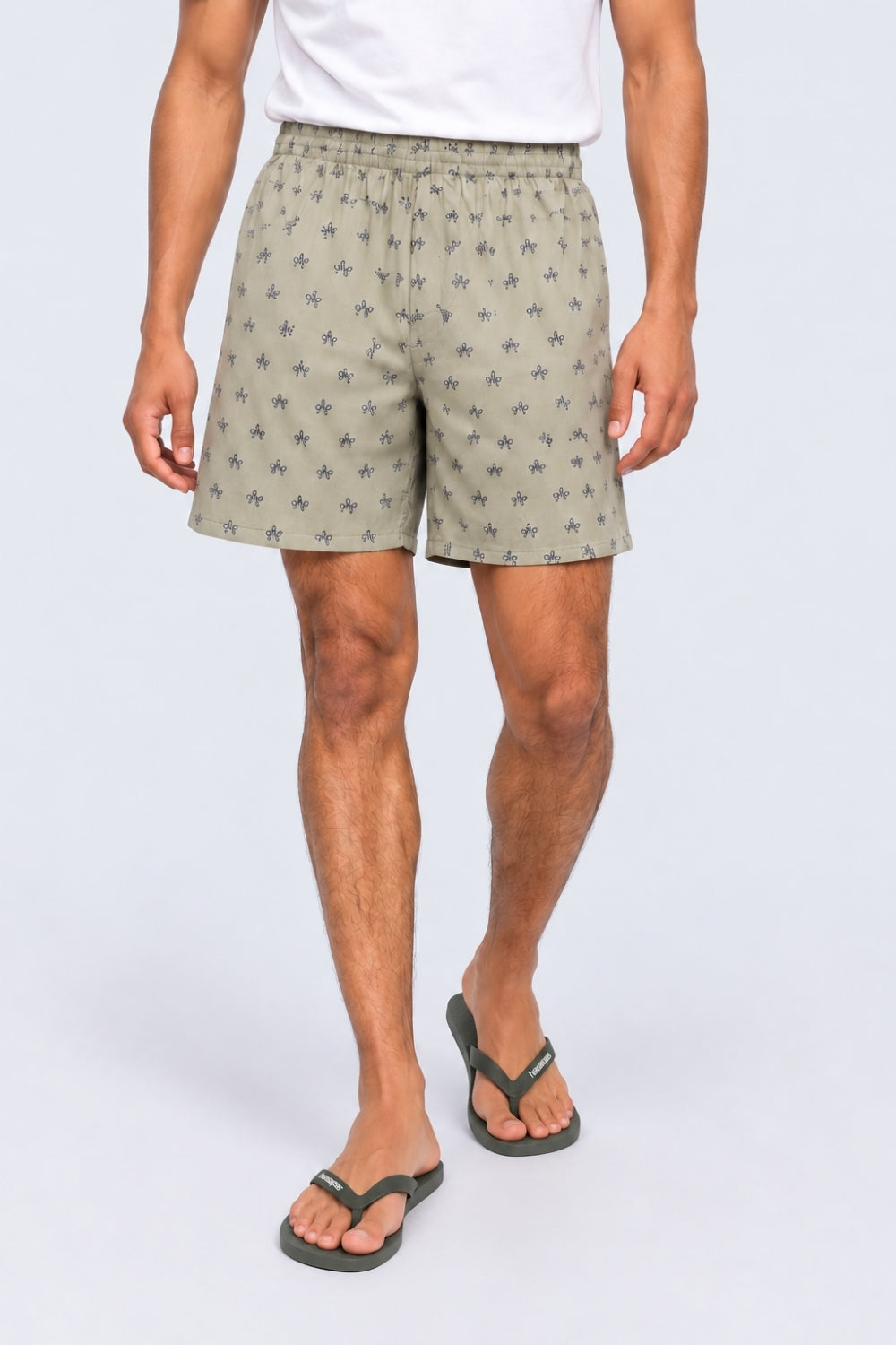 Mens Regular Fit Olive Boxer With 2 Pocket - Image 2