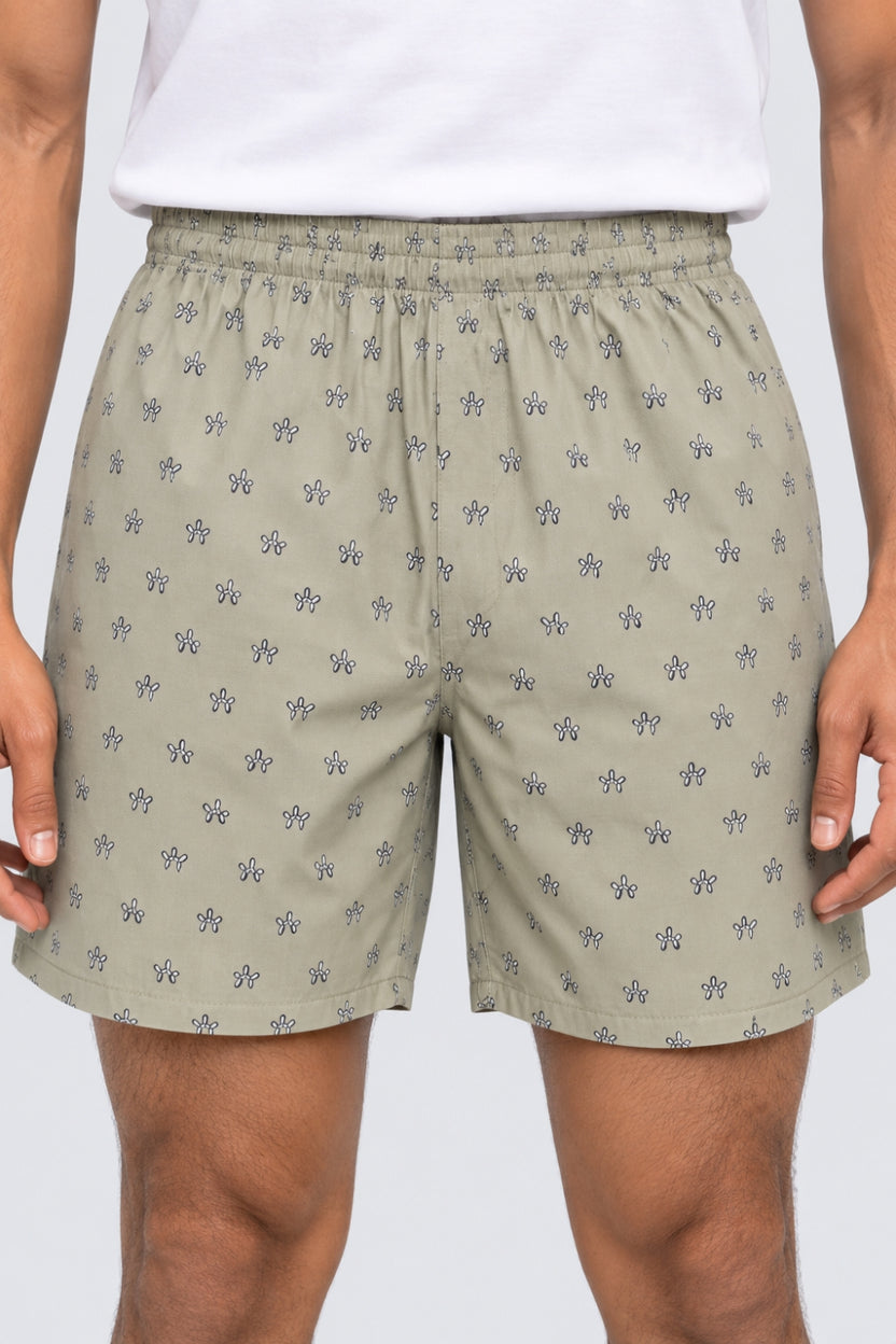 Mens Regular Fit Olive Boxer With 2 Pocket - Image 9