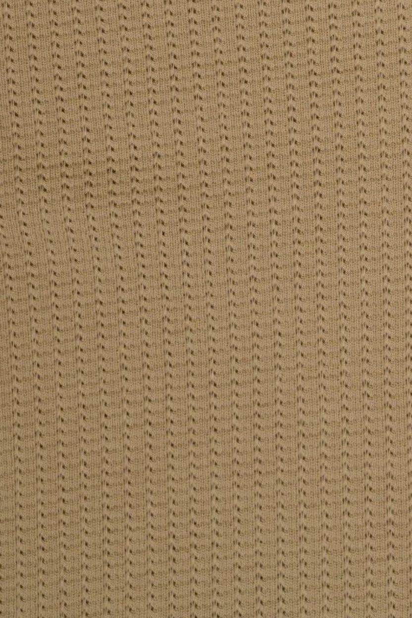 Mens Regular Fit Beige Knit Polo T-Shirt - Image 8