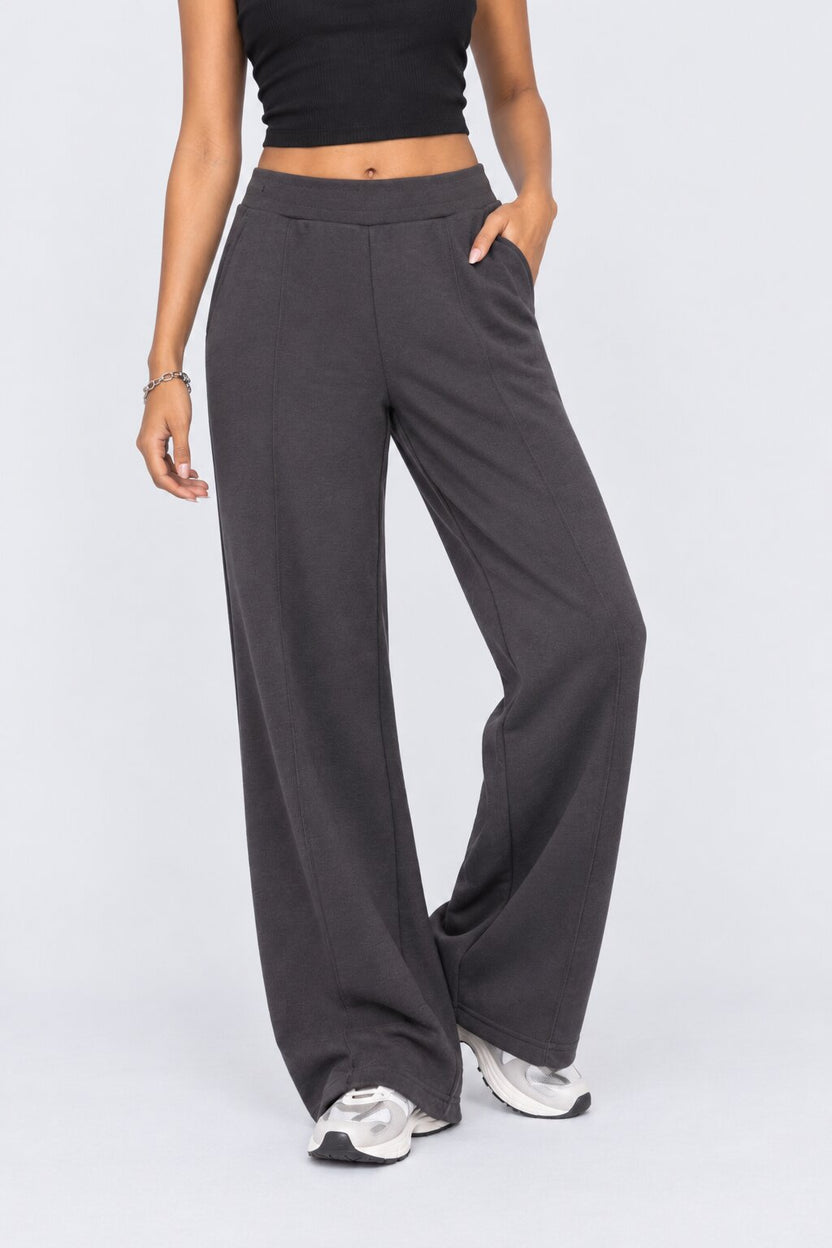 Womens Regular Fit Charcoal Casual Pant With 2 Pocket - Image 2