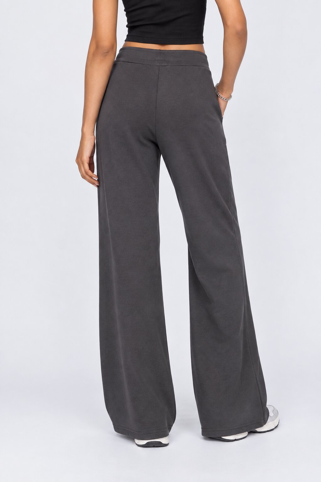 Womens Regular Fit Charcoal Casual Pant With 2 Pocket - Image 5
