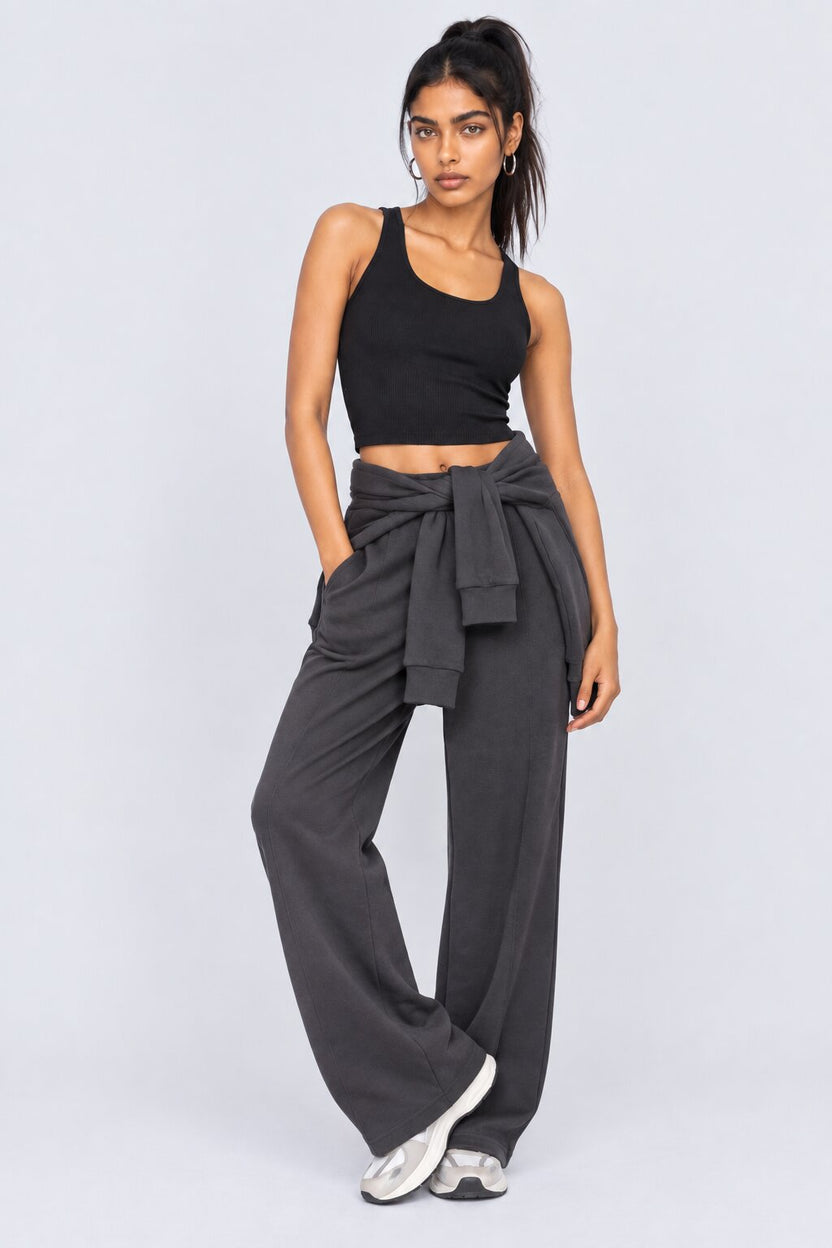 Womens Regular Fit Charcoal Casual Pant With 2 Pocket - Image 6