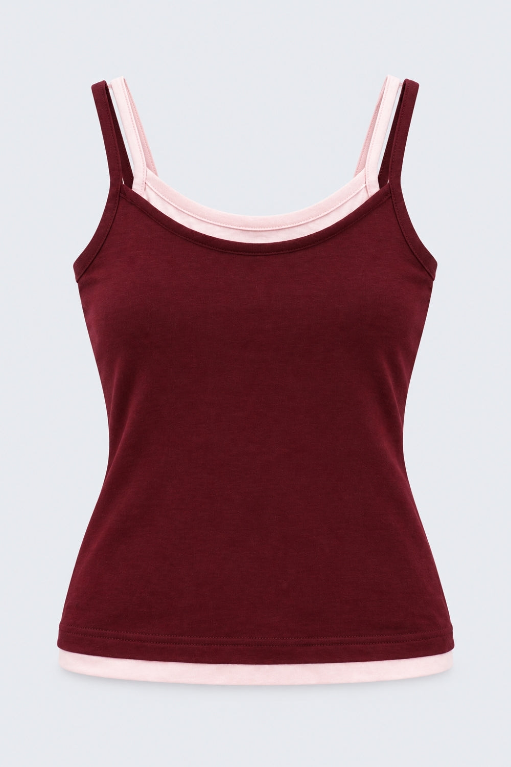 Womens Maroon Cotton Regular Fit T-Shirt - Image 7