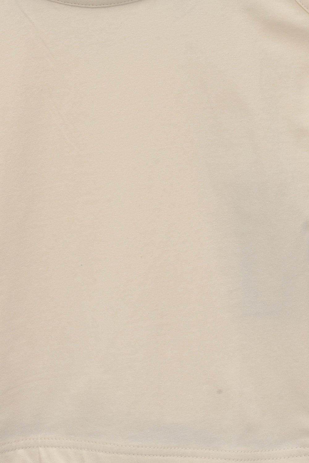 Womens Cream Cotton Shoulder Strap T-Shirt - Image 8