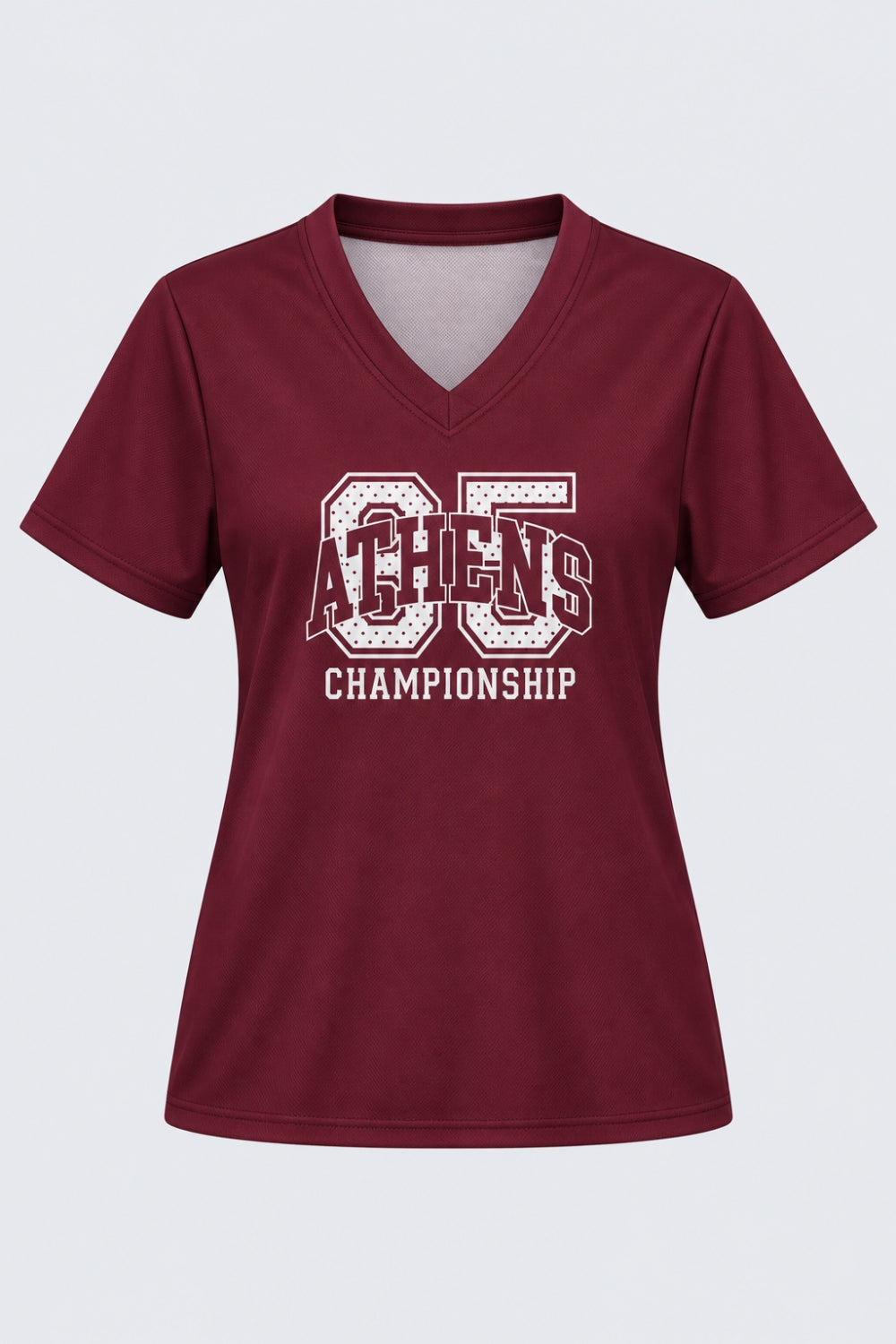 Womens Oversized Fit Maroon Graphic Printed T-Shirt - Image 7