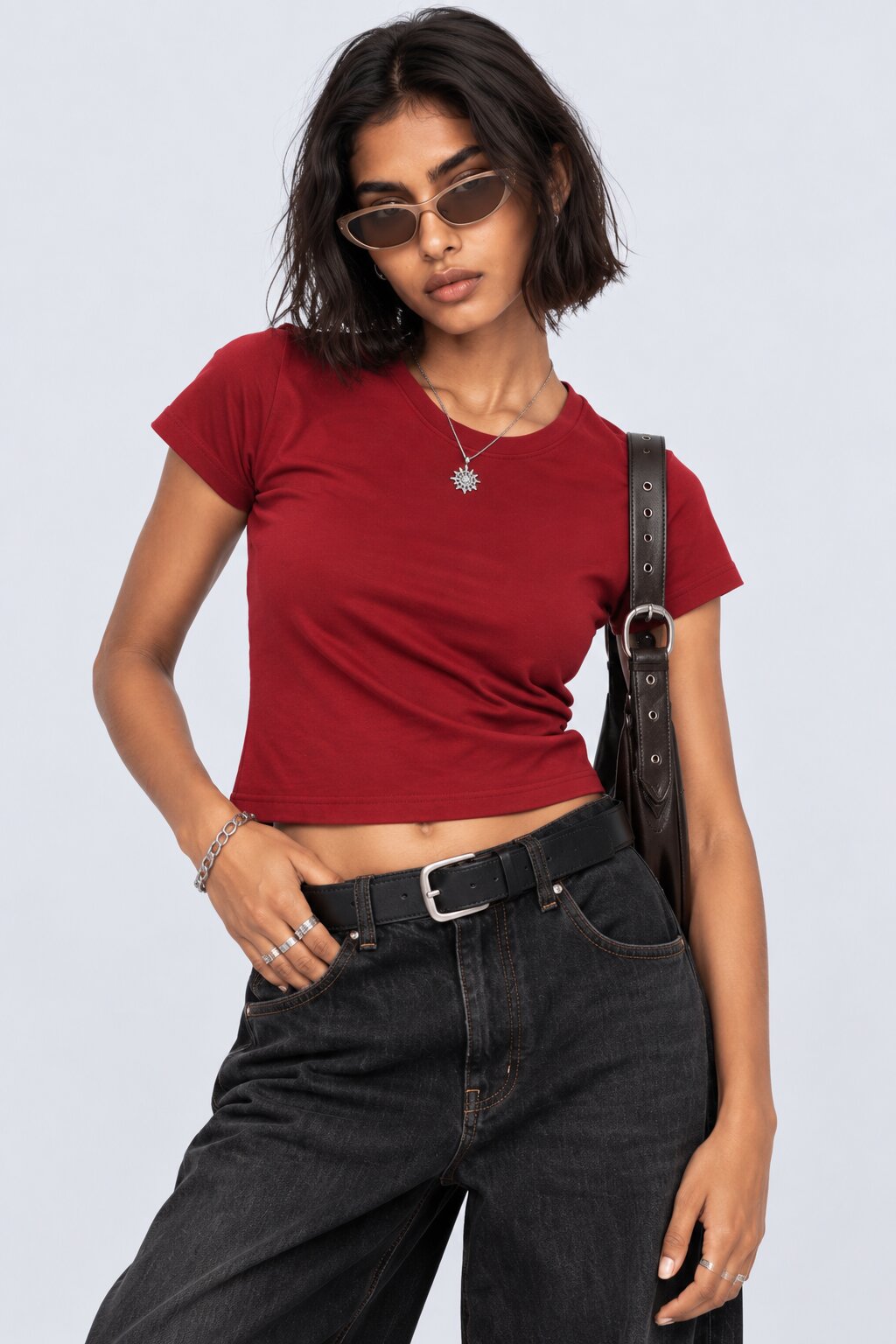Womens Regular Fit Red Everyday T-Shirt - Image 1