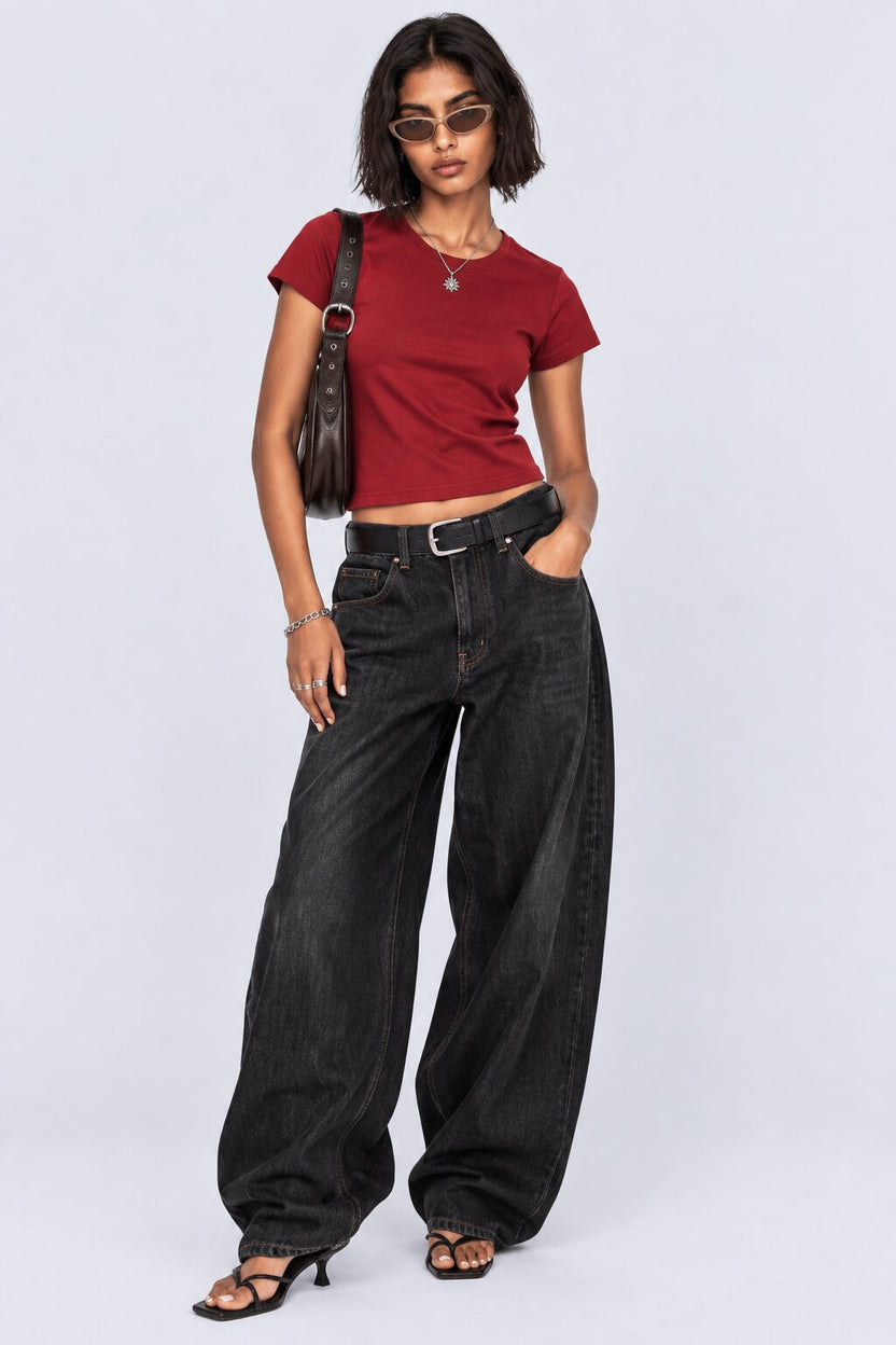Womens Regular Fit Red Everyday T-Shirt - Image 6
