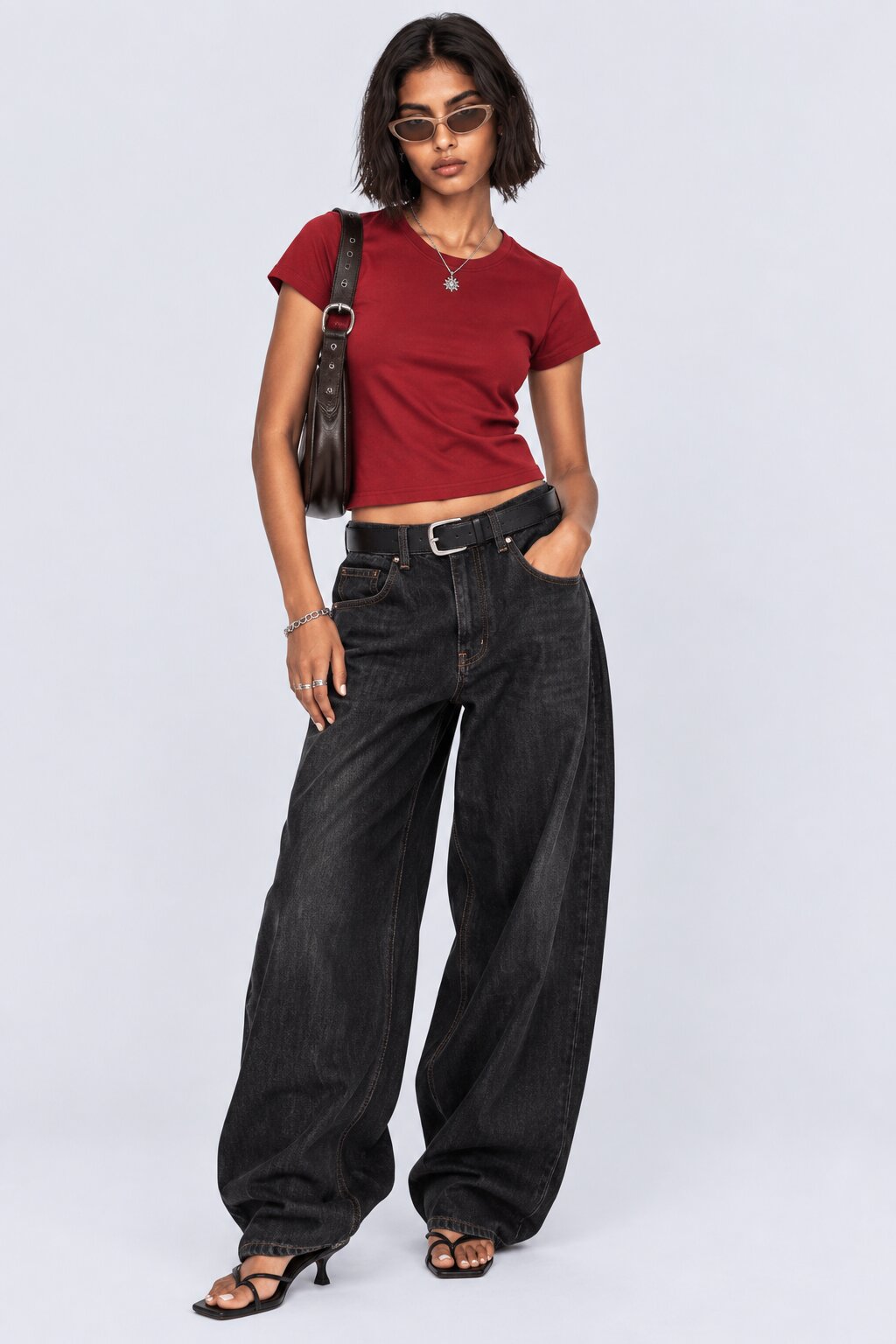 Womens Regular Fit Red Everyday T-Shirt - Image 6
