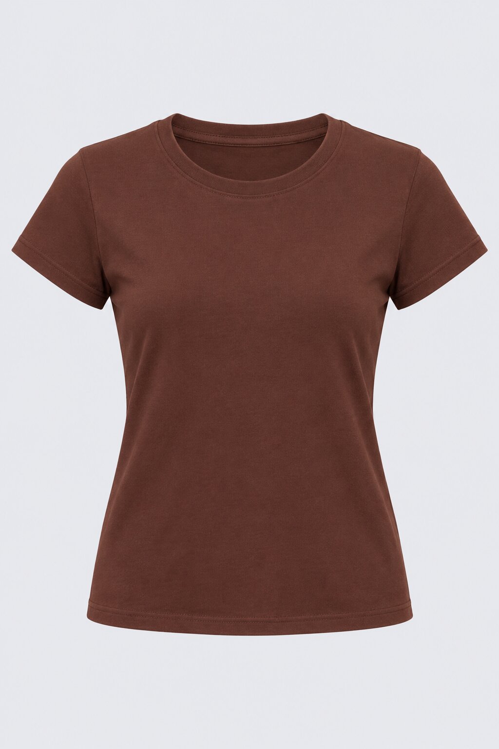 Womens Regular Fit Brown Everyday T-Shirt - Image 7