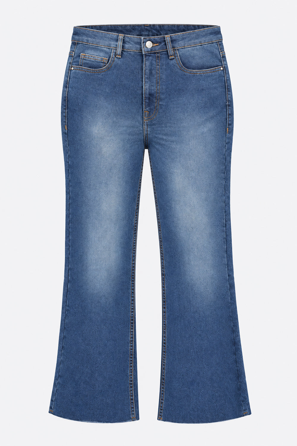 Womens Blue Wide Leg Fit Jeans With 5 Pocket - Image 7