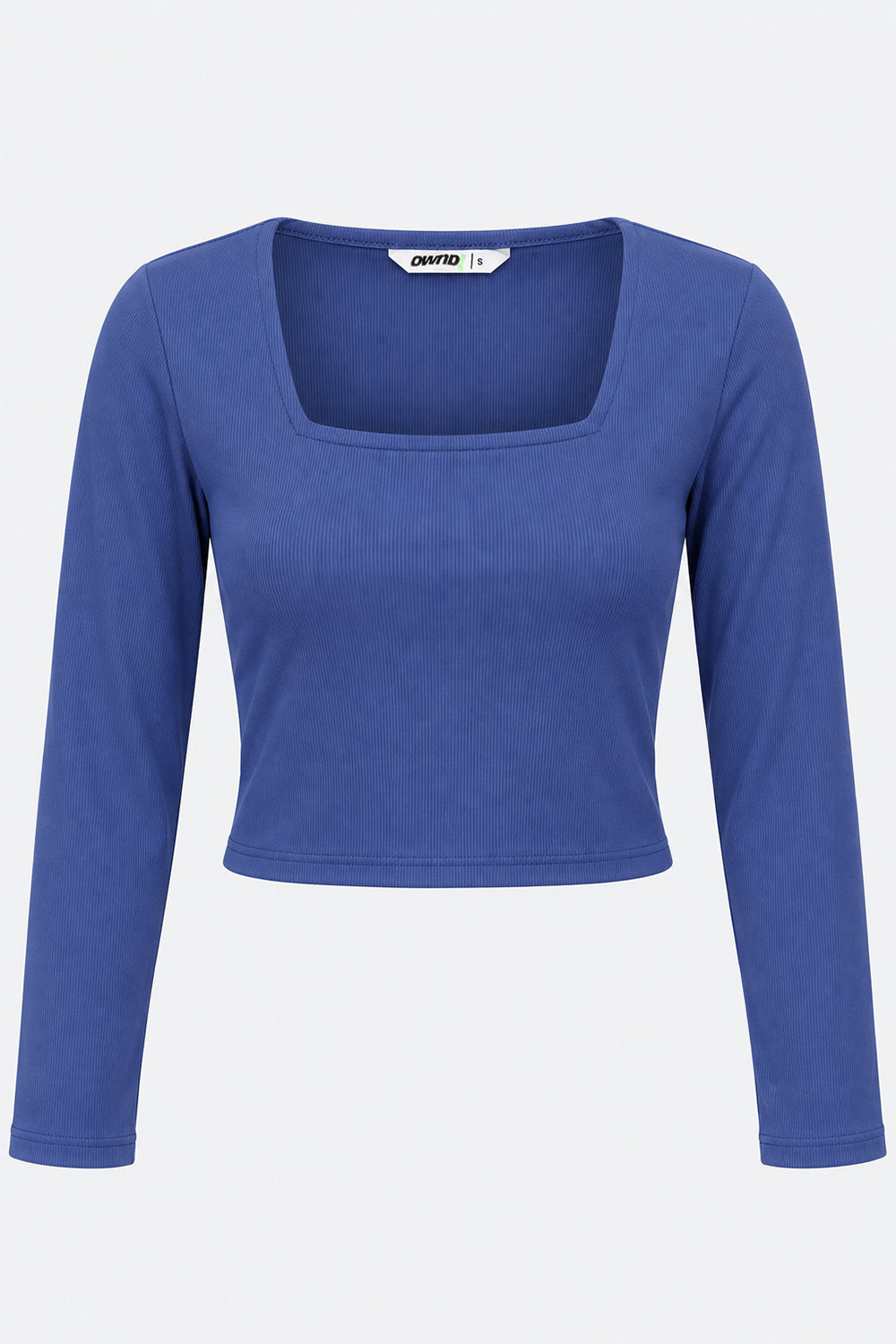 Womens Blue Regular Fit Crop Top - Image 7