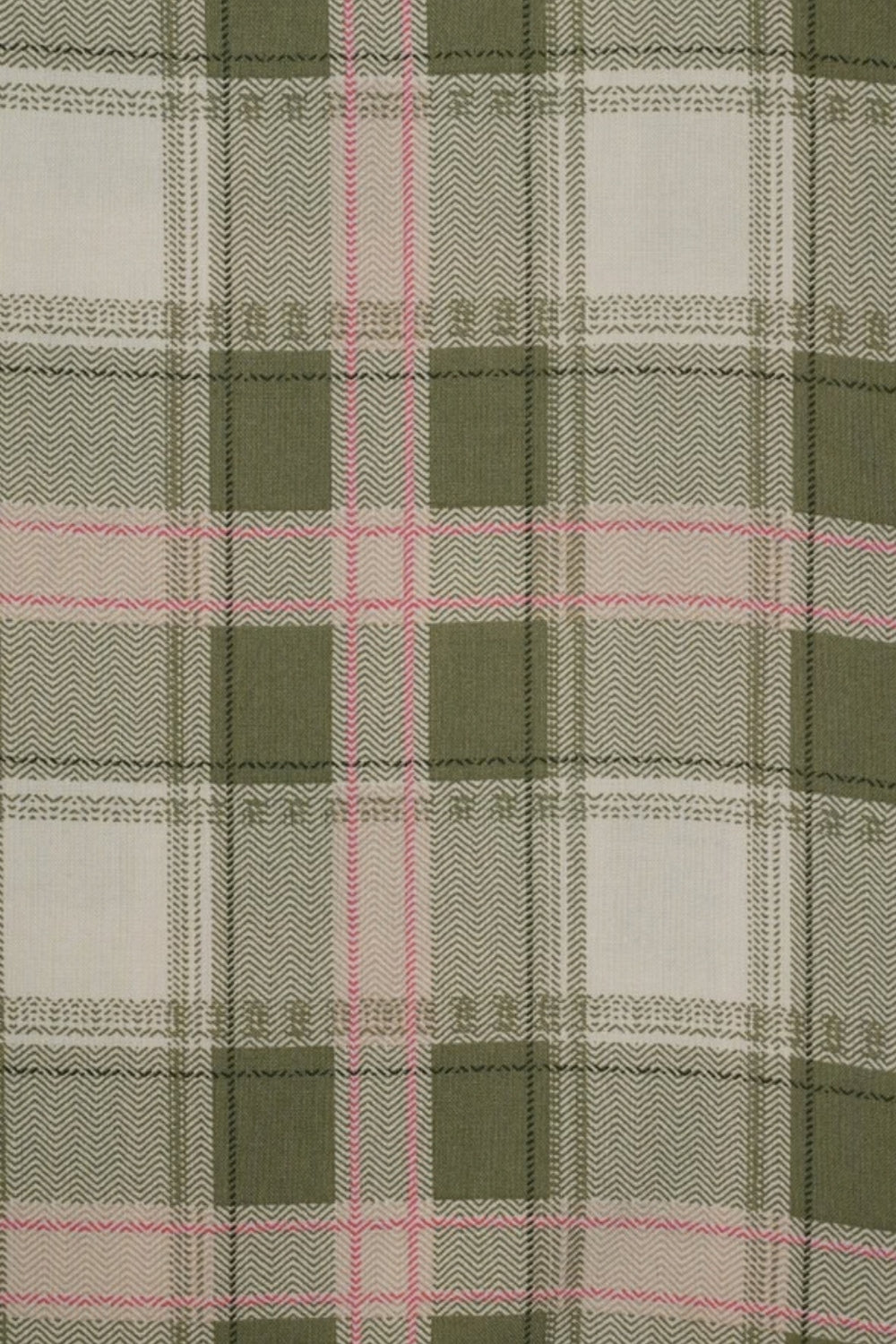 Womens Olive Checkered Nightwear Set - Image 8
