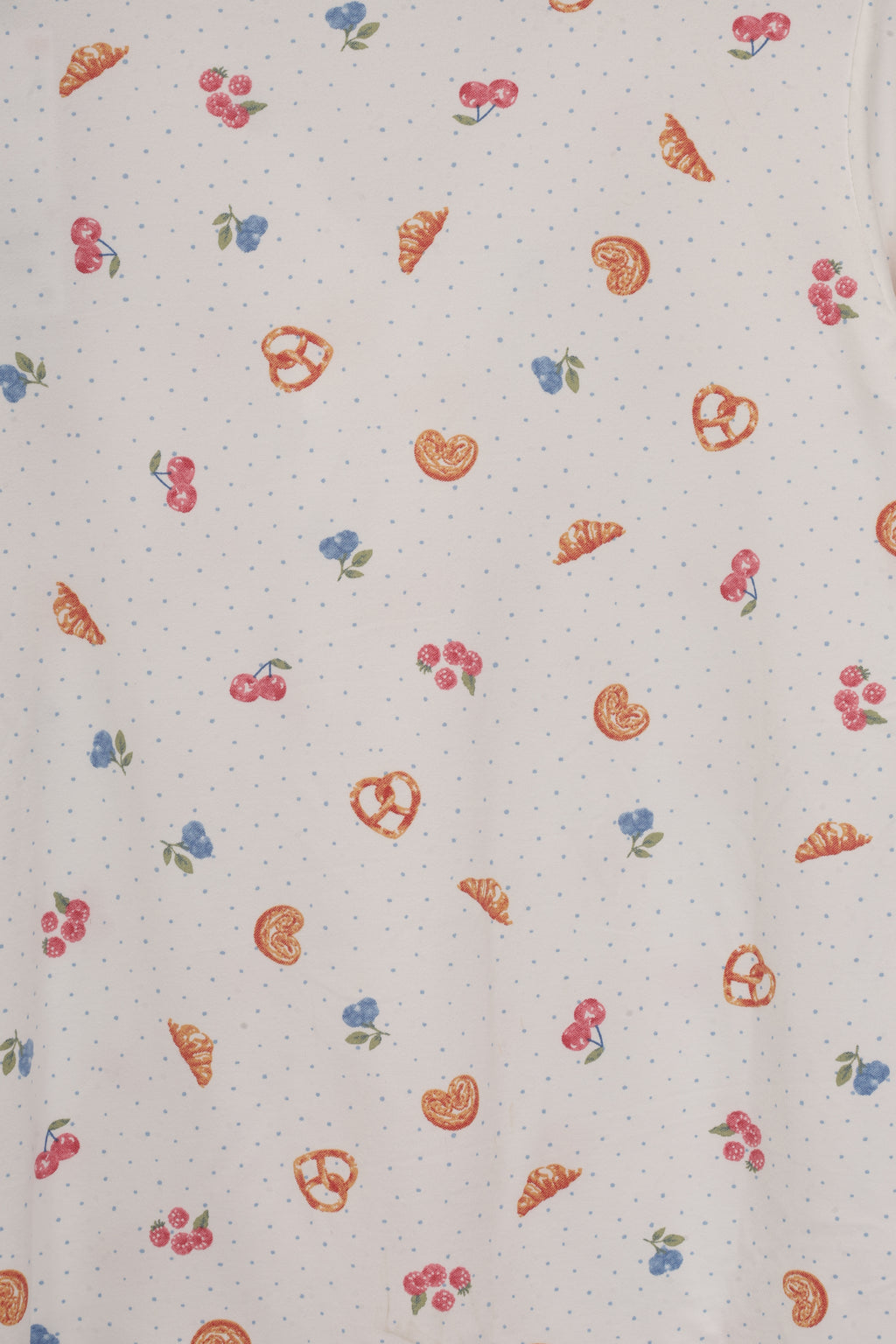 Womens Off White Cute Printed Nightwear Set - Image 9
