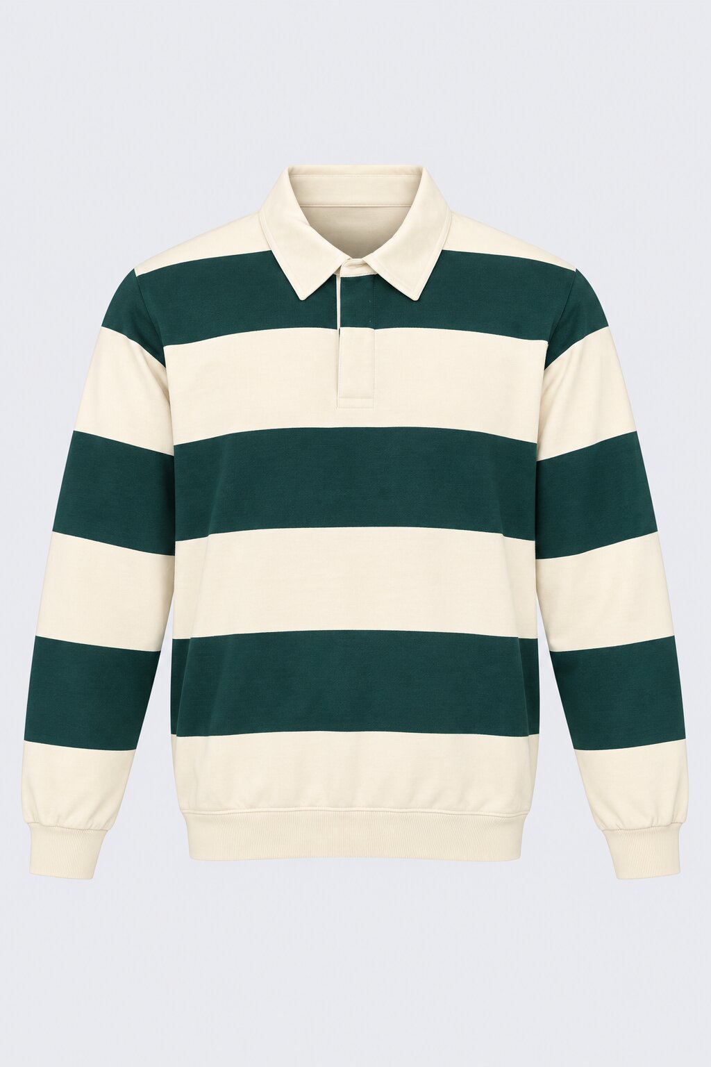 Mens Relaxed Fit Dark Green Stripes Sweatshirt - Image 7