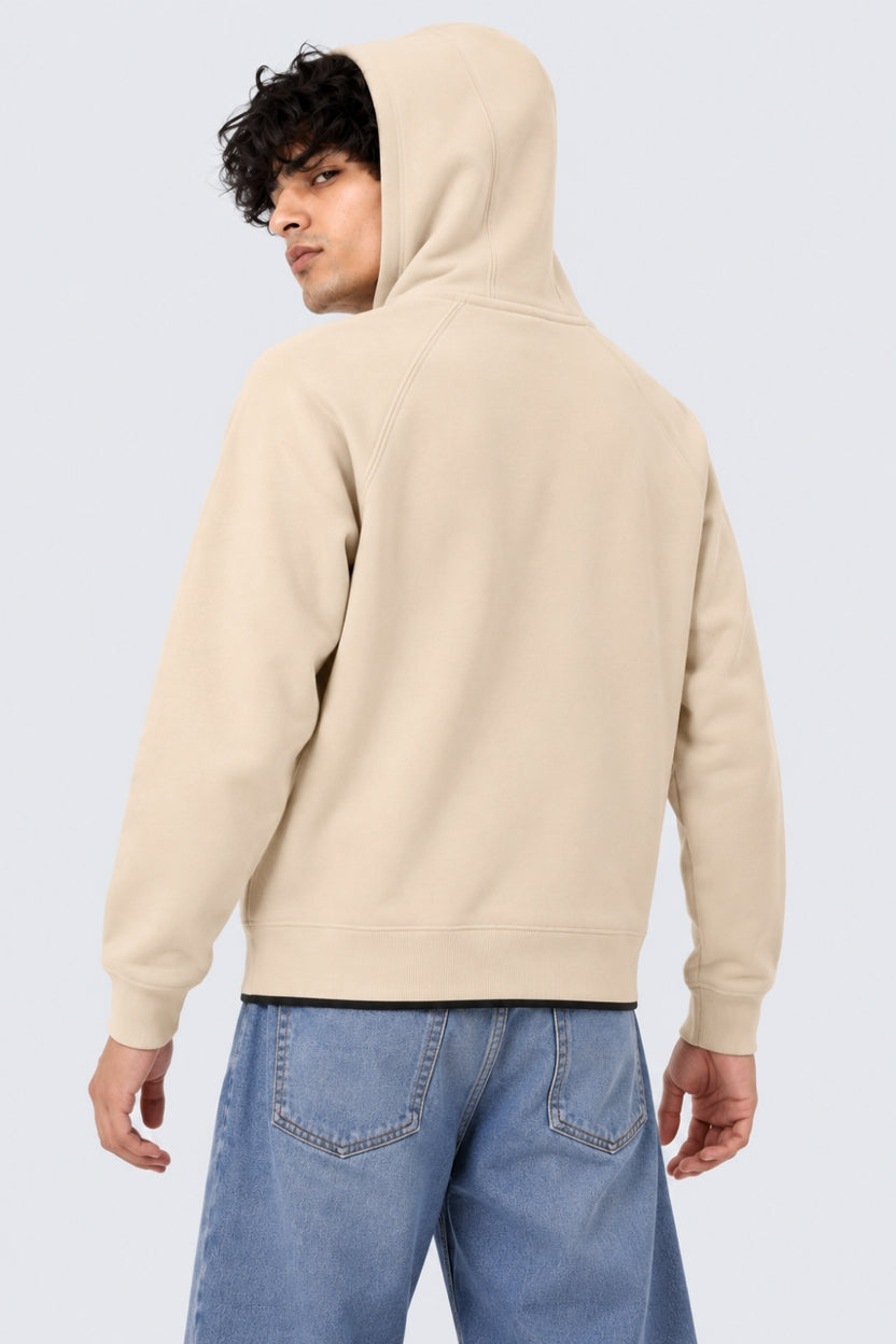 Mens Regular Fit Beige Cotton Blend Jacket - Image 5